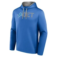 Men's Logo Athletic Blue Detroit Lions Head Start Pullover Hoodie