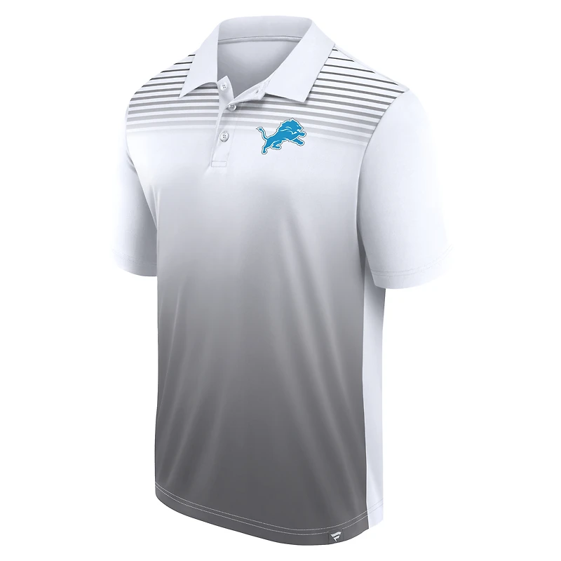 Men's Logo Athletic White Detroit Lions Sandlot Game Polo