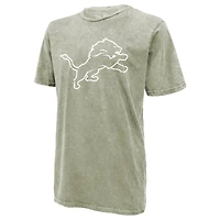 T-shirt Majestic Threads Jahmyr Gibbs vert mousse Detroit Lions, délavage minéral, nom et numéro