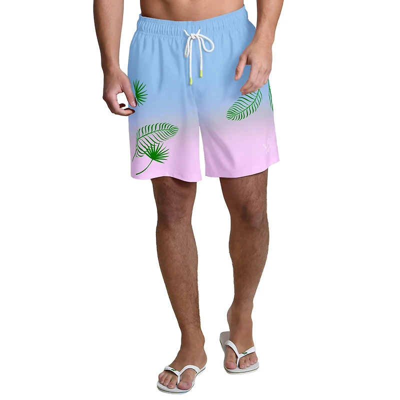 Short de bain homme Margaritaville bleu clair Detroit Lions Sunset On The Beach