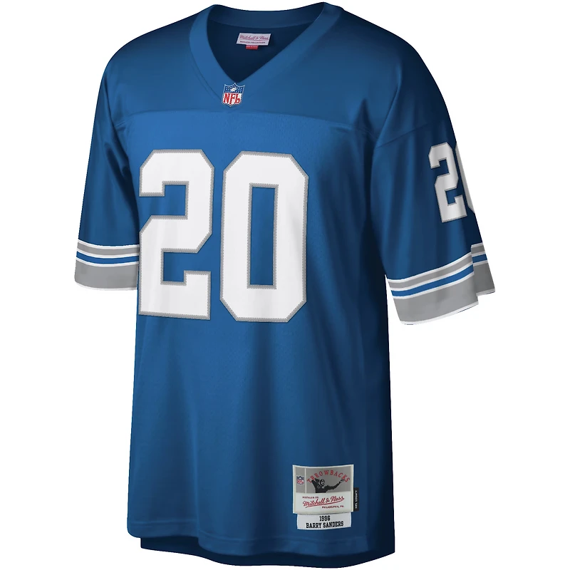 Maillot réplique Legacy bleu des Lions de Détroit Barry Sanders, Mitchell & Ness, pour homme
