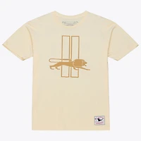 Men's Mitchell & Ness Barry Sanders Cream Detroit Lions Sandman Name Number T-Shirt