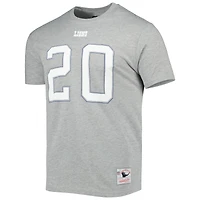 T-shirt avec nom et numéro du joueur retraité des Detroit Lions de Mitchell & Ness Barry Sanders, gris