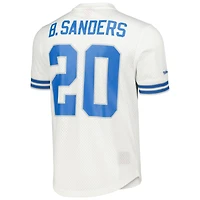 Haut en maille blanc pour homme avec nom et numéro de joueur retraité des Lions Detroit, Mitchell & Ness Barry Sanders
