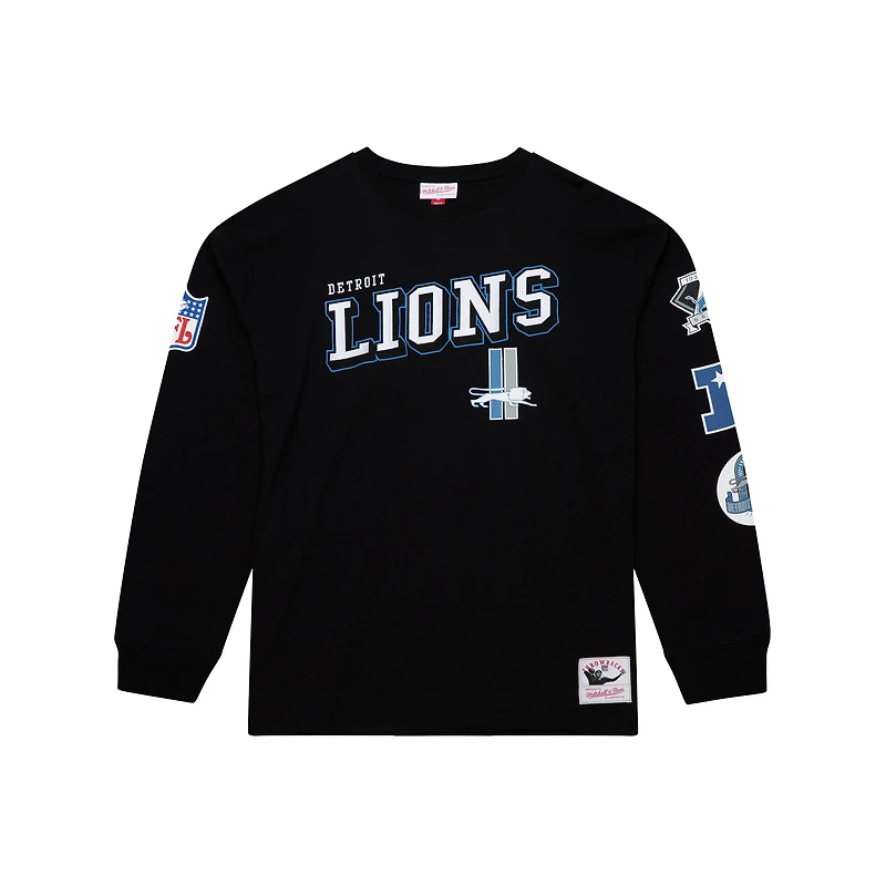 T-shirt à manches longues Mitchell & Ness noir pour homme