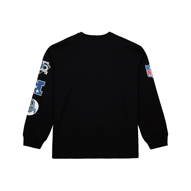 T-shirt à manches longues Mitchell & Ness noir pour homme
