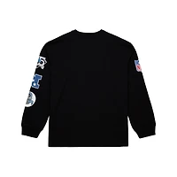 T-shirt à manches longues Mitchell & Ness noir pour homme