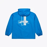 Men's Mitchell & Ness Blue Detroit Lions Coaches Full-Snap Hooded Windbreaker Jacket