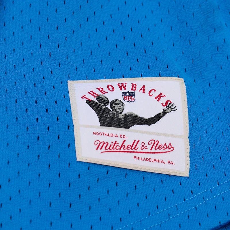 Maillot de mode Mitchell & Ness bleu Detroit Lions Head Coach en maille à boutons pour homme