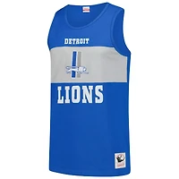 Débardeur rétro colorblock bleu Detroit Lions de Mitchell & Ness pour homme
