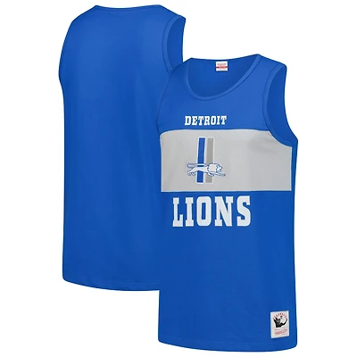Débardeur rétro colorblock bleu Detroit Lions de Mitchell & Ness pour homme