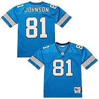 Men's Mitchell & Ness Calvin Johnson Blue Detroit Lions 2007 Authentic Throwback Retired Player Jersey