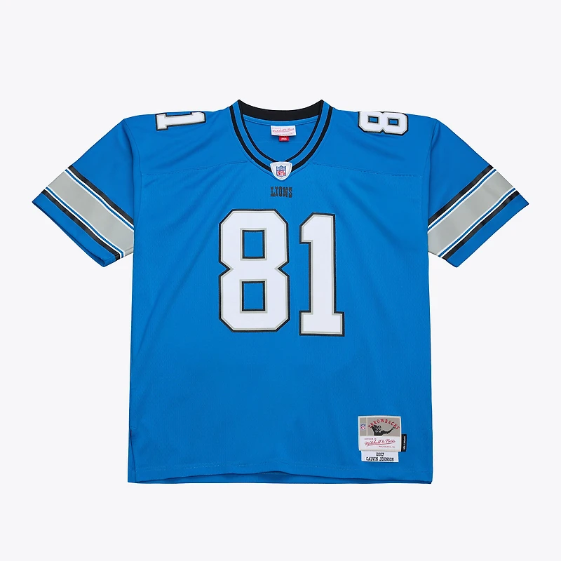 Maillot réplique bleu Mitchell & Ness Calvin Johnson des Detroit Lions 2007 Legacy pour homme
