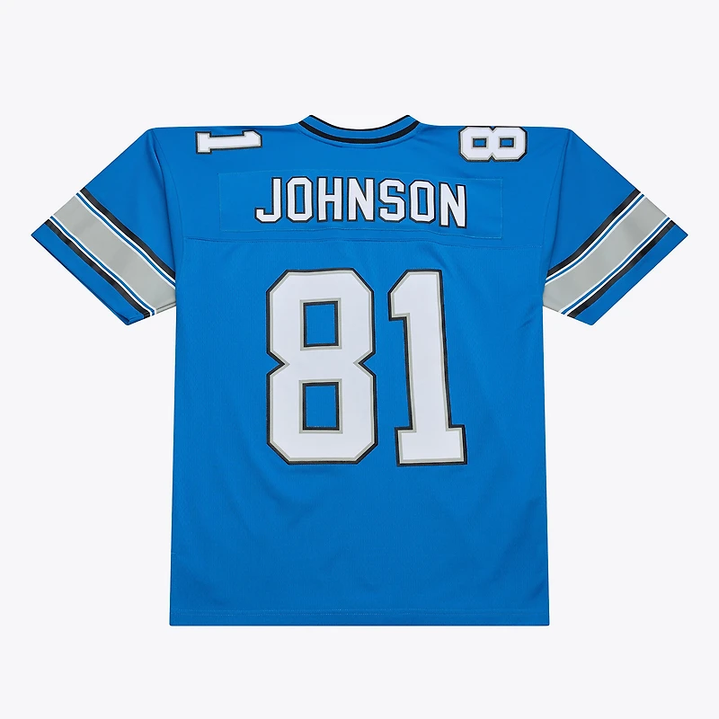 Maillot réplique Mitchell & Ness Calvin Johnson bleu Detroit Lions 2007 Legacy pour homme