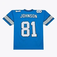 Maillot réplique Mitchell & Ness Calvin Johnson bleu Detroit Lions 2007 Legacy pour homme