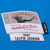 Maillot réplique Mitchell & Ness Calvin Johnson bleu Detroit Lions 2007 Legacy pour homme