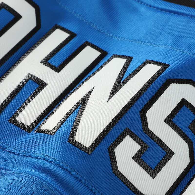 Maillot Mitchell & Ness Calvin Johnson bleu pour homme, joueur retraité des Detroit Lions, taille grande et grande, Legacy 2007
