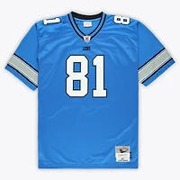 Maillot Mitchell & Ness Calvin Johnson bleu pour homme, joueur retraité des Detroit Lions, taille grande et grande, Legacy 2007