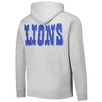 Sweat à capuche imprimé joueur du Temple de la renommée des Lions Detroit, gris chiné, Mitchell & Ness et Calvin Johnson pour homme