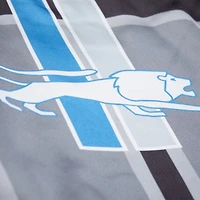 Men's Mitchell & Ness Gray Detroit Lions Double Down Satin Full-Snap Jacket