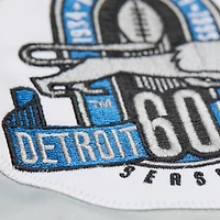 Men's Mitchell & Ness Gray Detroit Lions Double Down Satin Full-Snap Jacket