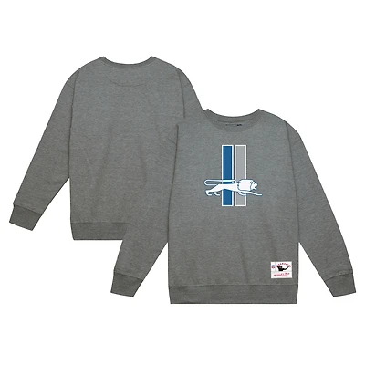 Sweat-shirt en molleton basique Detroit Lions gris chiné Mitchell & Ness pour homme