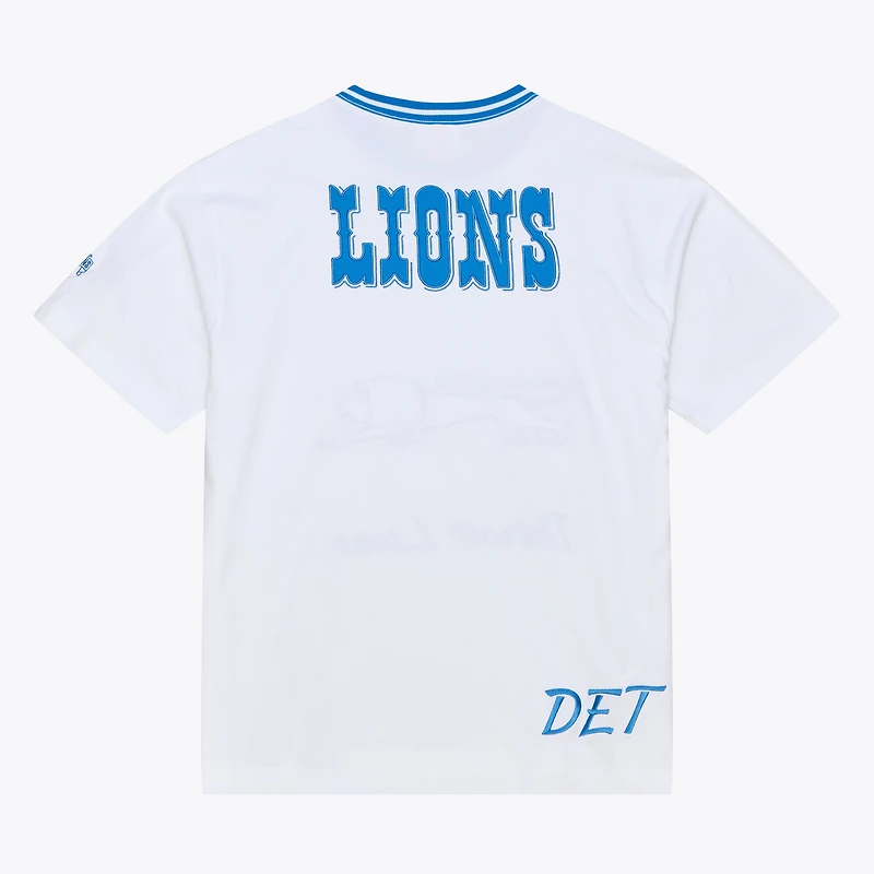 T-shirt Mitchell & Ness blanc Detroit Lions Arctic pour homme
