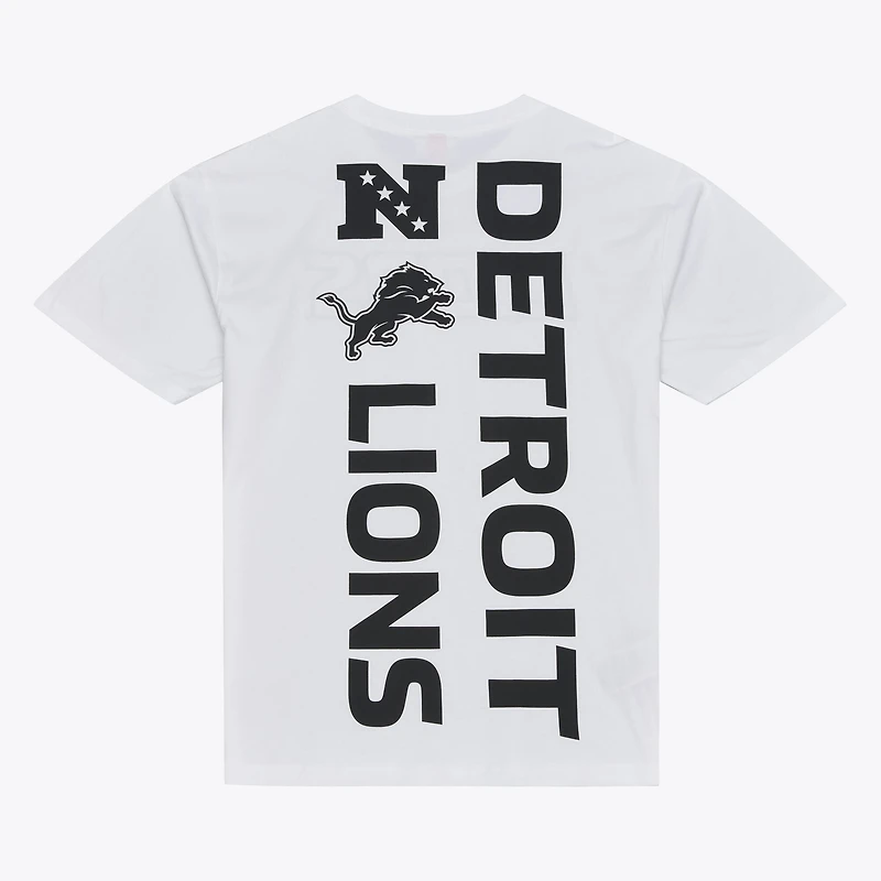 Men's Mitchell & Ness White Detroit Lions Monochrome T-Shirt
