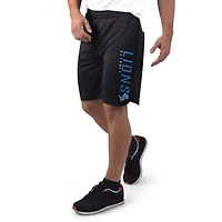 Short en maille noire Detroit Lions MSX by Michael Strahan pour homme