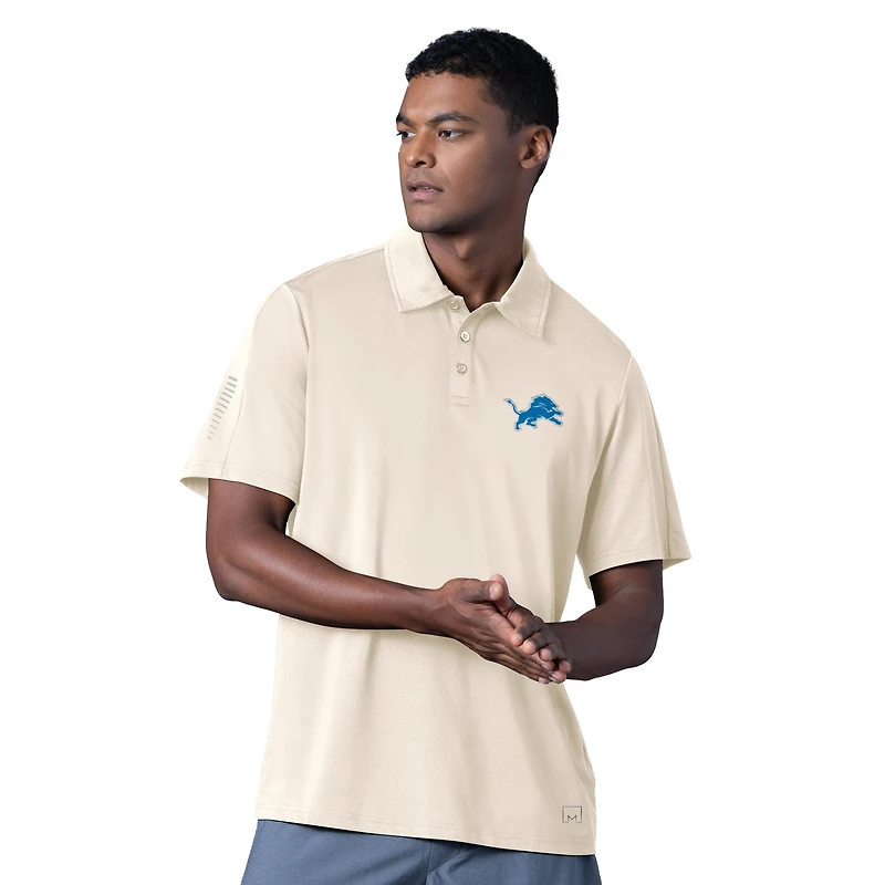 Polo MSX par Michael Strahan pour homme, couleur crème, motif tournoi des Lions de Détroit