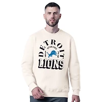 Men's MSX by Michael Strahan  White Detroit Lions Whiteout Tri-Blend Sweatshirt