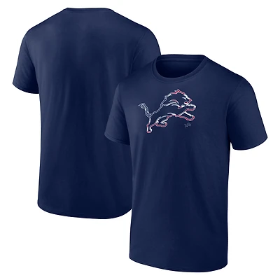 T-shirt Americana bleu marine pour homme des Lions de Détroit