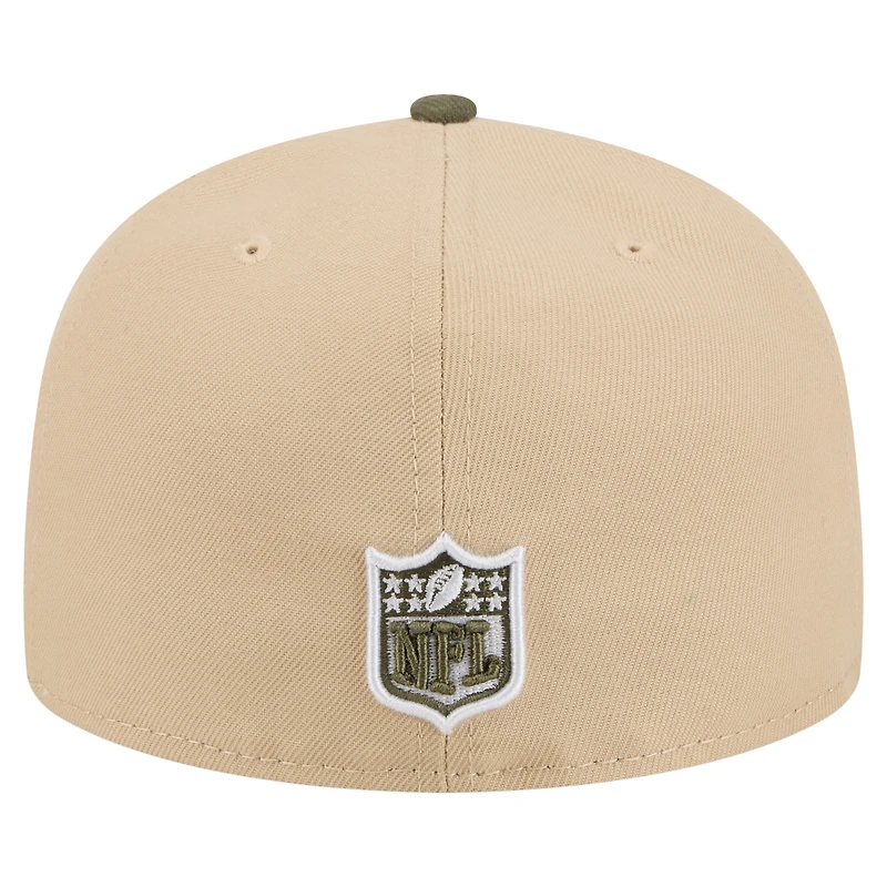 Men's New Era  Beige/Olive Detroit Lions Color Pack A-Frame 59FIFTY Fitted Hat