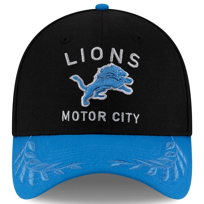 Men's New Era Black/Blue Detroit Lions 2025 NFL Draft 39THIRTY Flex Hat