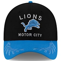 Men's New Era Black/Blue Detroit Lions 2025 NFL Draft 39THIRTY Flex Hat