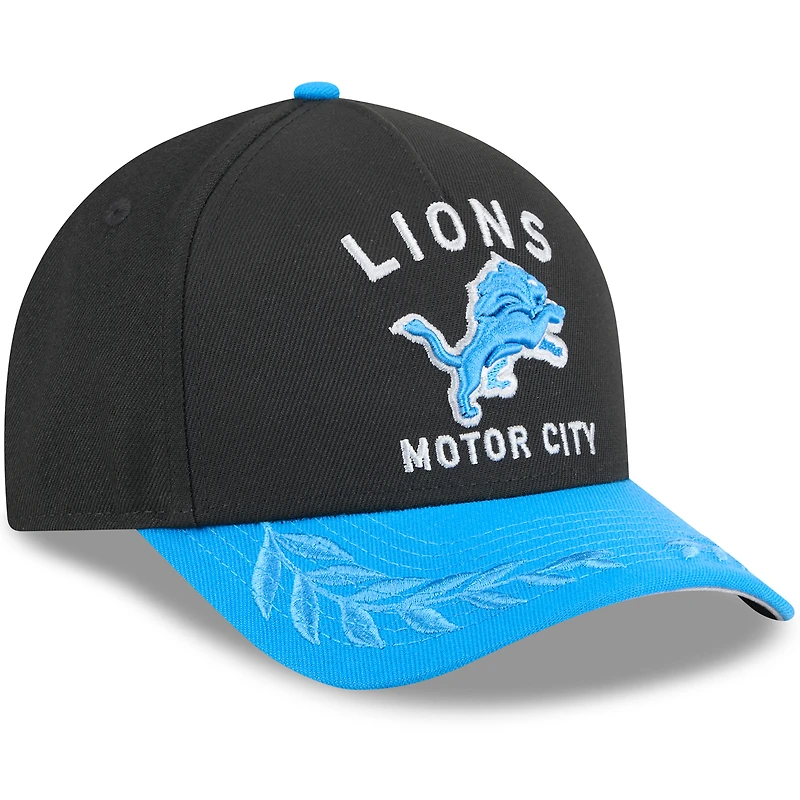 Men's New Era /Blue Detroit Lions 2025 NFL Draft 9FORTY A-Frame M-Crown Adjustable Hat