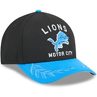 Men's New Era /Blue Detroit Lions 2025 NFL Draft 9FORTY A-Frame M-Crown Adjustable Hat