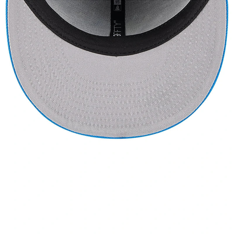 Casquette Snapback Nickelodeon Slime 9FIFTY noire/bleue pour homme des Detroit Lions de New Era