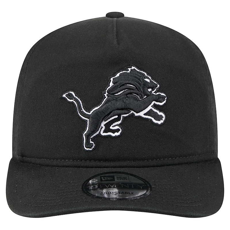Casquette ajustable New Era Detroit Lions 19TWENTY noire et blanche pour homme