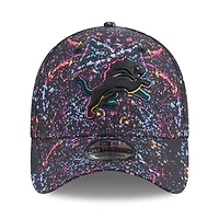 Casquette New Era noire Detroit Lions 2025 NFL Crucial Catch 39THIRTY Flex pour homme