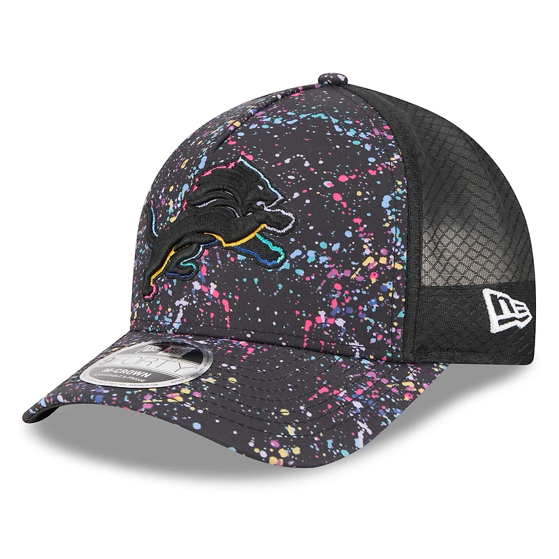 Casquette ajustable 9FORTY NFL Crucial Catch 2025 des Detroit Lions de New Era pour homme, noire