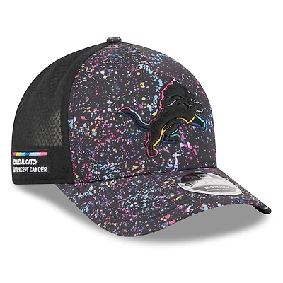 Casquette ajustable 9FORTY NFL Crucial Catch 2025 des Detroit Lions de New Era pour homme, noire