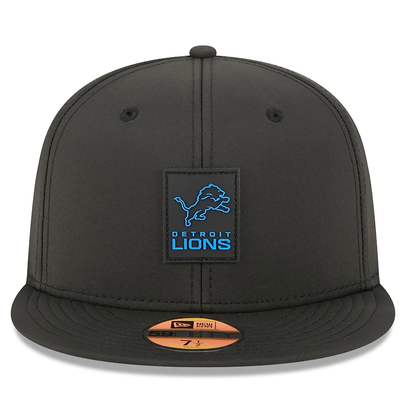 Men's New Era Black Detroit Lions 2025 Sideline  59FIFTY Fitted Hat