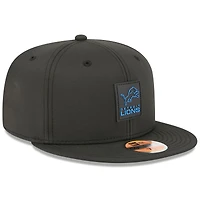 Casquette ajustée 59FIFTY noire Detroit Lions 2025 Sideline pour homme de New Era