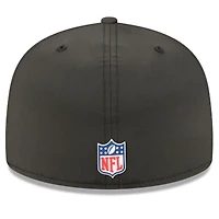 Casquette ajustée 59FIFTY noire Detroit Lions 2025 Sideline pour homme de New Era