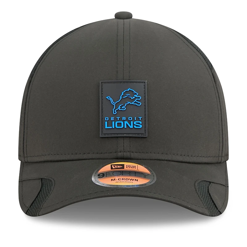 Men's New Era Blue Detroit Lions 2025 Sideline  M-Crown 9FORTY Adjustable Hat