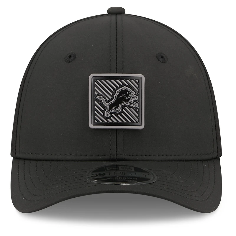 Men's New Era Black Detroit Lions 2026 NFL Training Camp 39THIRTY Flex Hat