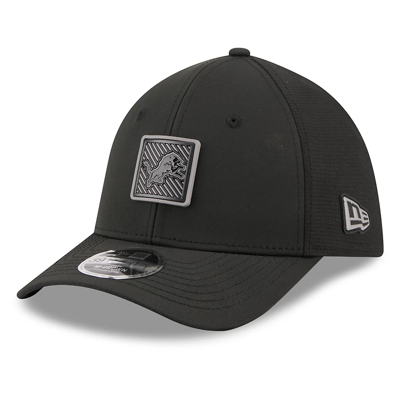 Men's New Era Black Detroit Lions 2026 NFL Training Camp 39THIRTY Flex Hat