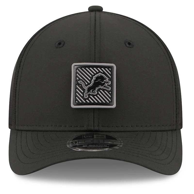 Men's New Era Black Detroit Lions 2026 NFL Training Camp 9FORTY Adjustable Hat