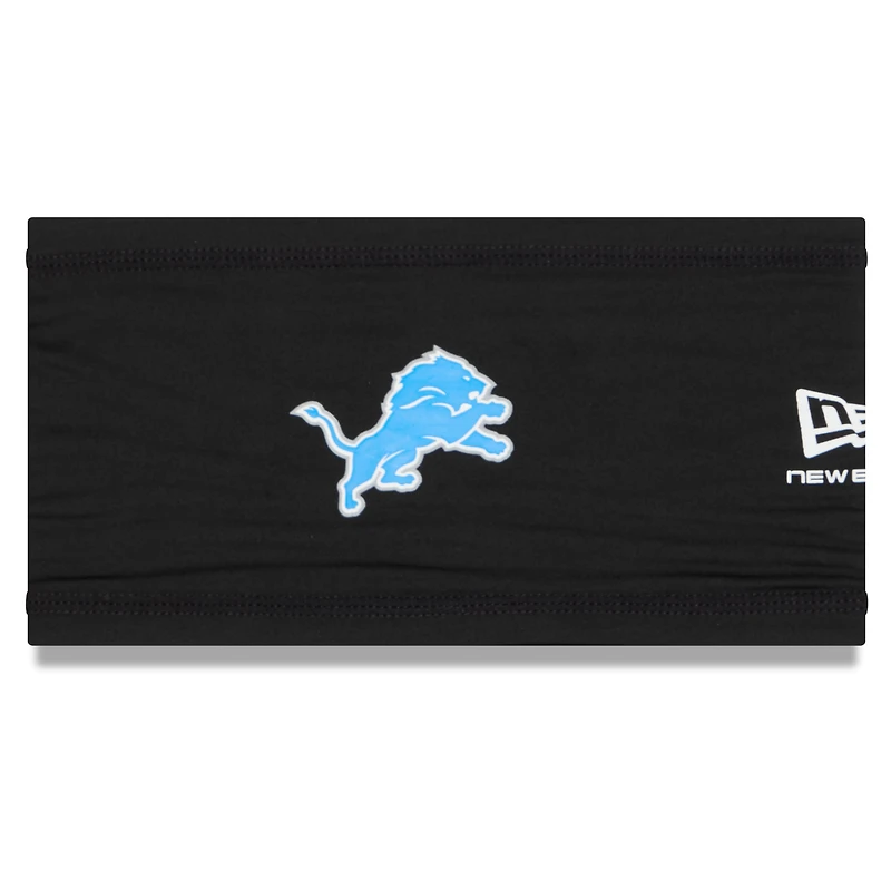 Bandeau d'entraînement NFL New Era noir Detroit Lions 2026 pour homme